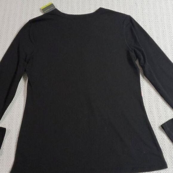 Tek Gear Black Multicolored Striped Athletic Long Sleeve Pullover Sz S Shirt - Picture 8 of 8